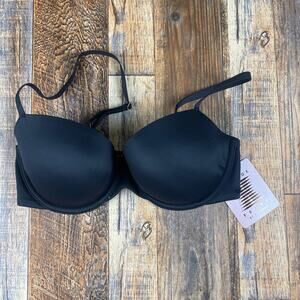 Savage X Fenty by Rihanna Women's 32D Caviar Black Soft N Savage Padded Demi Bra